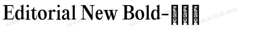 Editorial New Bold字体转换